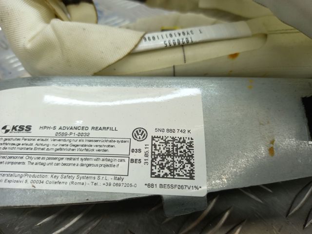 5N0880742K VAG Подушка безопасности (AIRBAG) шторка боковая правая купить в Киев