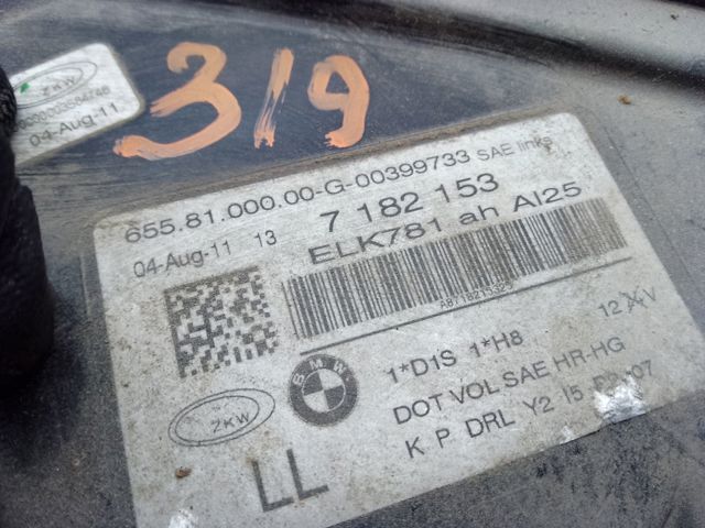 63117228423 BMW Левая фара купить в Каменское