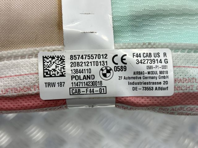 Подушка безопасности, боковая, правая 72127475570 BMW