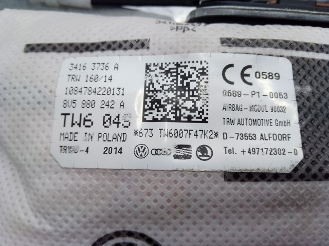 8V5880242A Подушка безопасности (AIRBAG) спинки сиденья правого купить Харьков