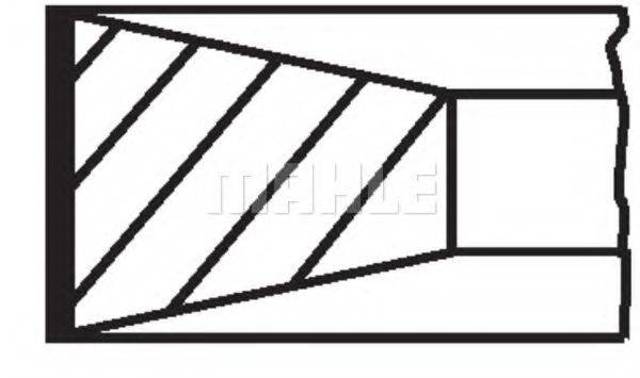 Кольца поршневые на 1 цилиндр, 2-й ремонт 00280V1 MAHLE