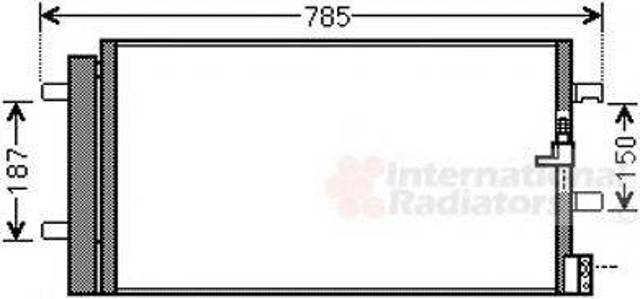 Трубопроводы и радиатор кондиционера 03005352 VAN WEZEL