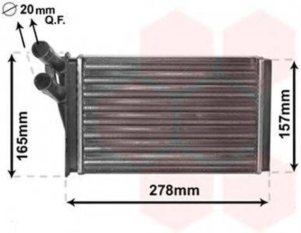 VAN WEZEL 03006097 Радиатор печки (отопителя) в наличии Львов
