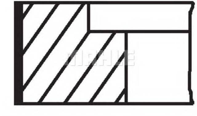 MAHLE 03474N2 Кольца поршневые на 1 цилиндр, 2-й ремонт (+0,50) в наличии Житомир
