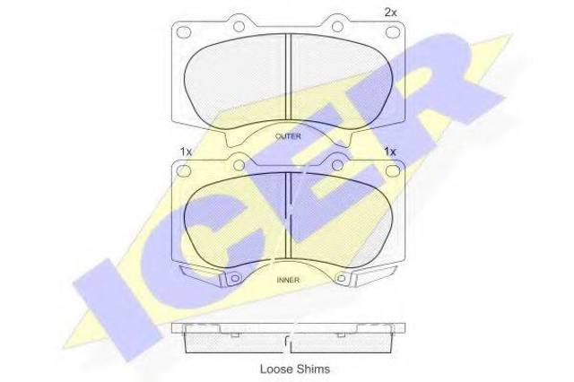 Передние тормозные колодки 044650K360 TOYOTA