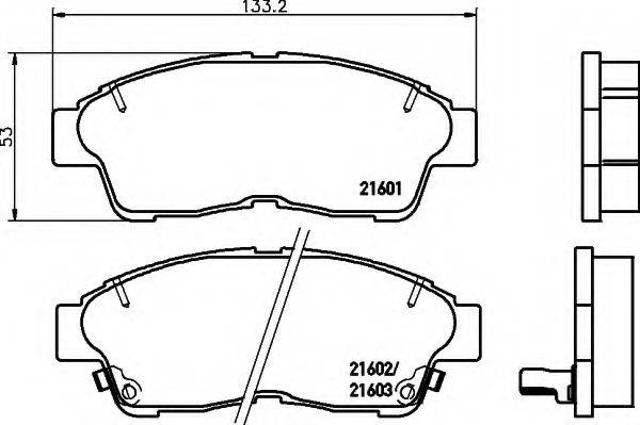 Передние тормозные колодки 0446512593 TOYOTA
