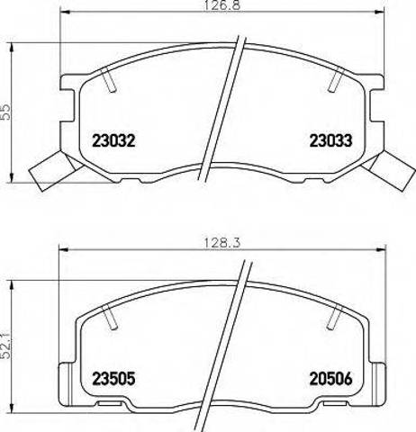 Колодки тормозные передние дисковые 0446528470 TOYOTA