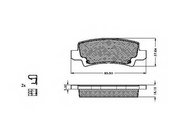 Комплект задних колодок 0446602160 TOYOTA