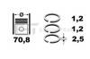 Поршневые кольца на 1 цилиндр, STD 0813840000 GOETZE