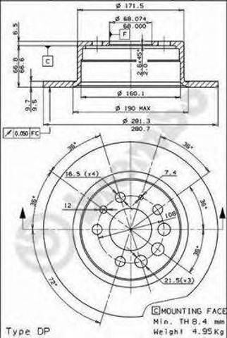BREMBO 08344124 Тормозные диски в наличии Житомир