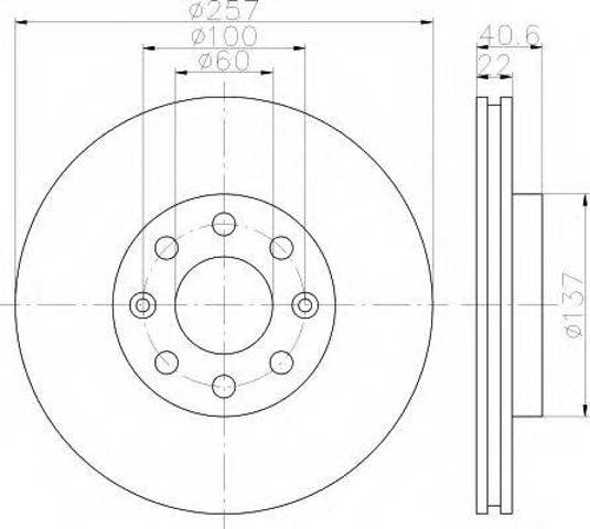 Диск тормозной передний 09584331 BREMBO