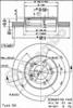 Передний тормозной диск 09689314 BREMBO