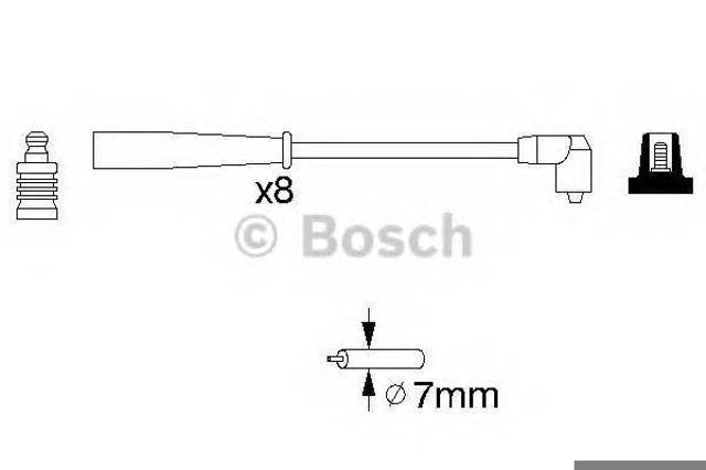 Провода высокого напряжения 0986356707 BOSCH