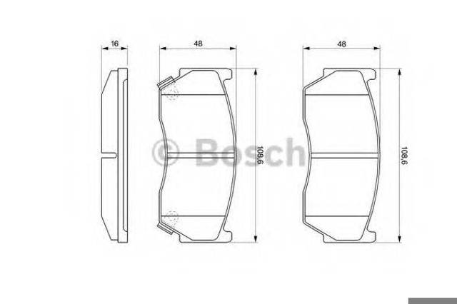 Колодки тормозные передние дисковые 0986424369 BOSCH