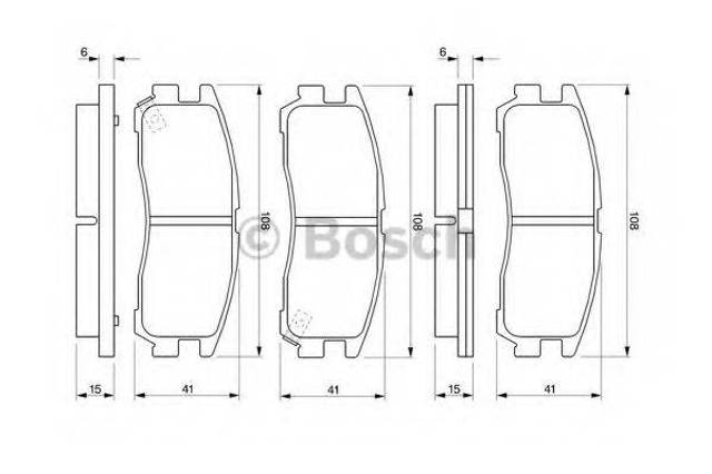 Задние колодки 0986424467 BOSCH