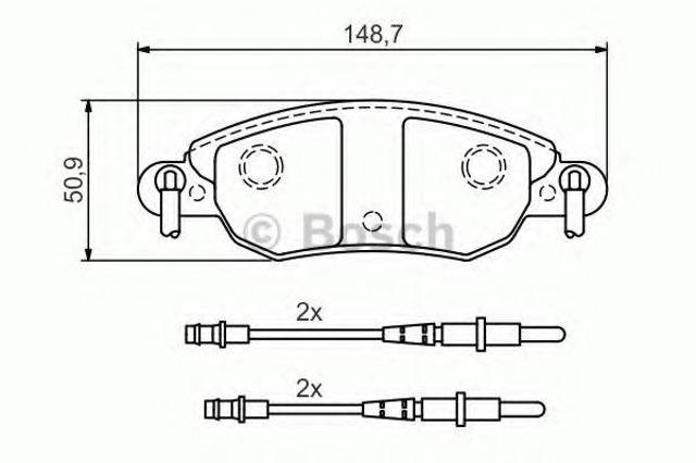 Колодки тормозные передние дисковые 0986424598 BOSCH