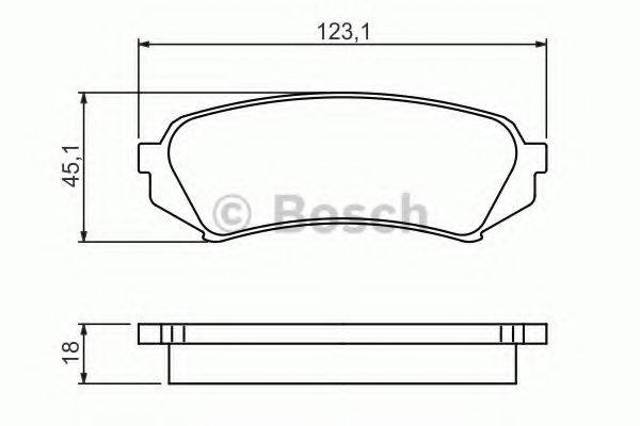 Колодки тормозные дисковые комплект 0986424641 BOSCH