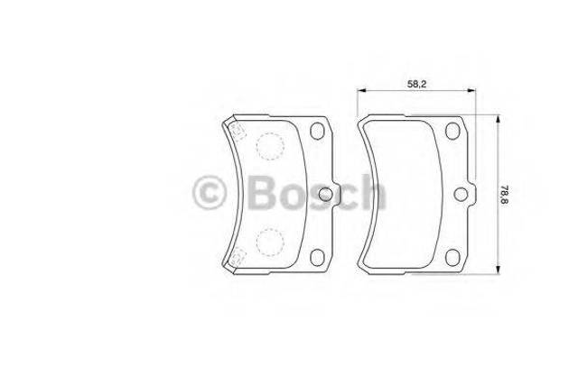 Колодки тормозные дисковые комплект 0986424643 BOSCH