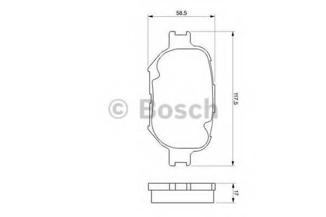BOSCH 0986424808 Колодки тормозные передние дисковые в наличии Винница