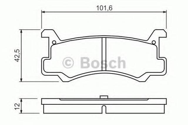 Комплект задних колодок 0986460080 BOSCH