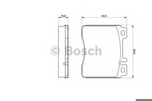 Колодки тормозные передние дисковые 0986460976 BOSCH