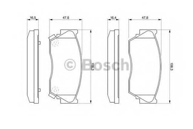 Тормозные колодки 0986460997 BOSCH