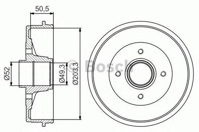 Задний барабан 0986477196 BOSCH