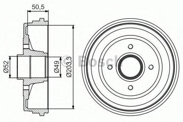 Задний барабан 0986477206 BOSCH