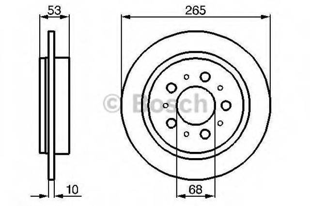 Тормозной диск 0986478042 BOSCH