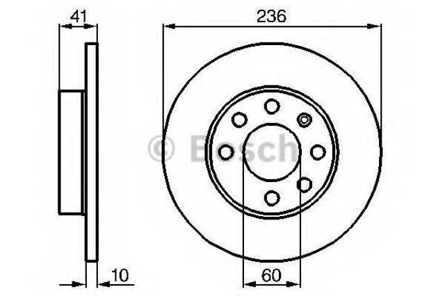 BOSCH 0986478080 Диск тормозной передний в наличии Одесса