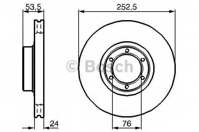 Тормоз дисковый передний 0986478113 BOSCH