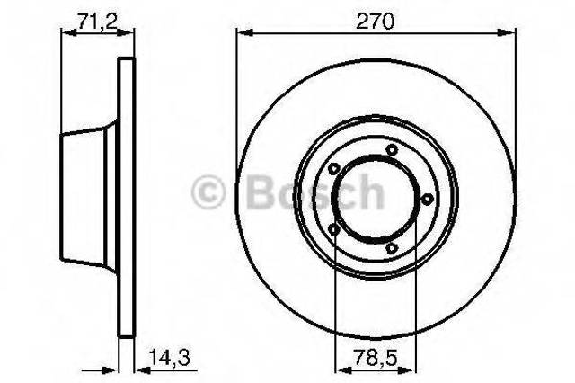 Тормоз дисковый передний 0986478190 BOSCH