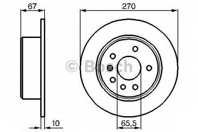 Задний тормозной диск 0986478267 BOSCH