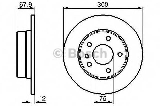 Дисковый тормоз 0986478322 BOSCH