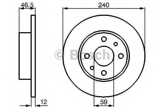 Тормоз дисковый передний 0986478353 BOSCH