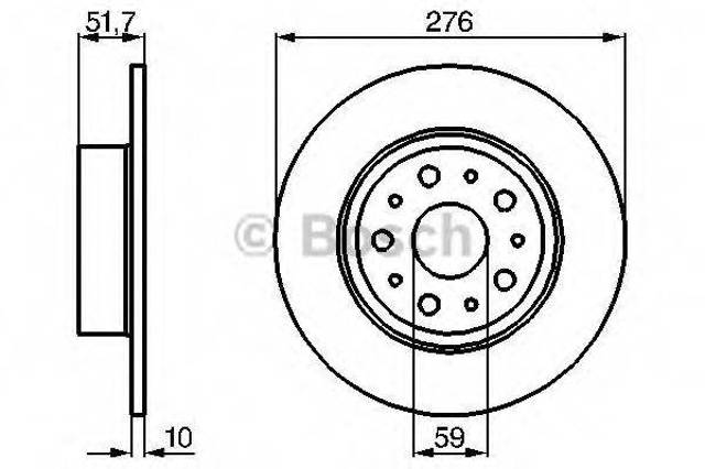Диск тормозной задний 0986478463 BOSCH