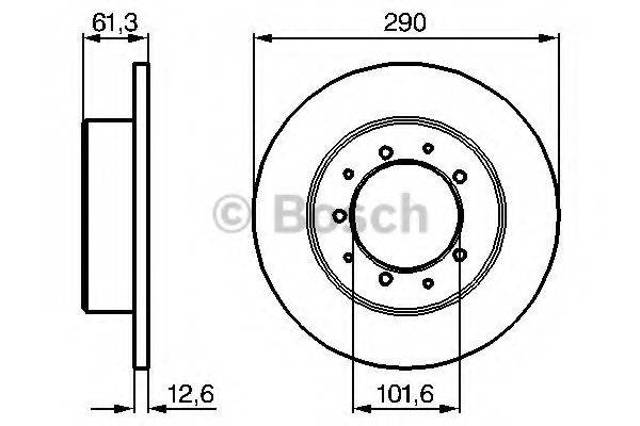 Задний дисковый тормоз 0986478656 BOSCH