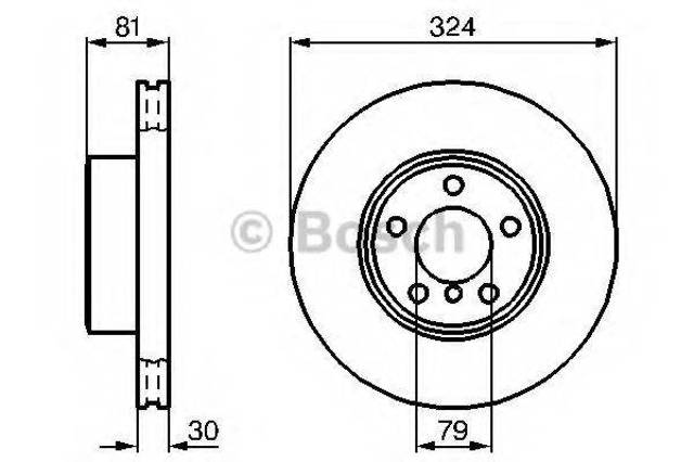 Передний тормозной диск 0986479002 BOSCH