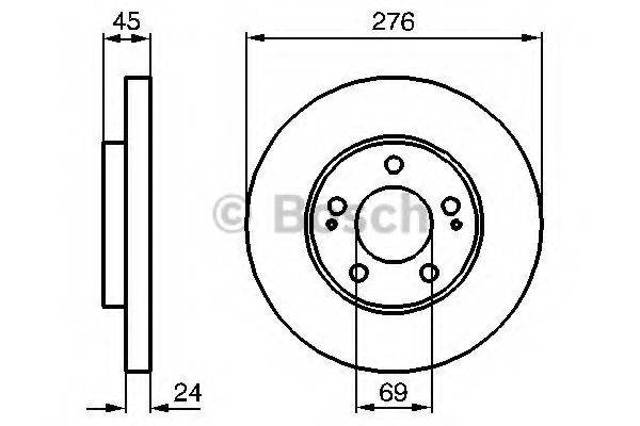 Тормоз дисковый передний 0986479035 BOSCH