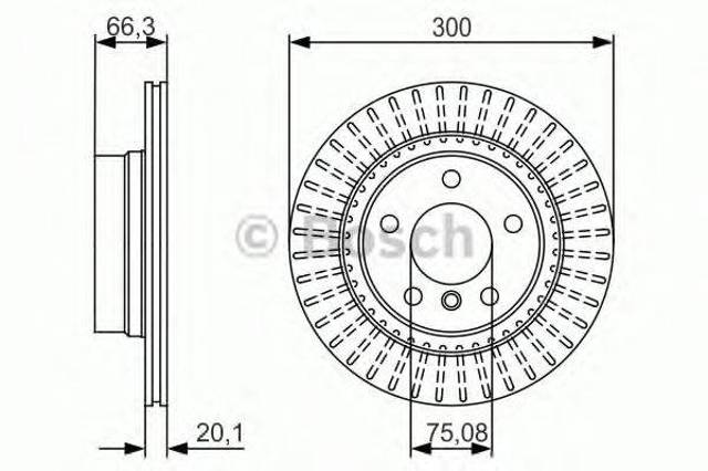 Дисковый тормоз 0986479044 BOSCH
