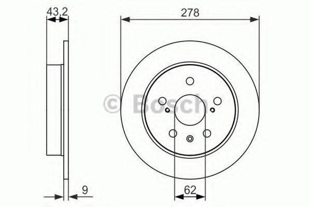 Дисковый тормоз 0986479047 BOSCH