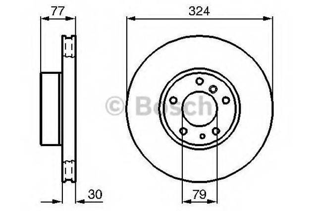 Тормоз дисковый передний 0986479116 BOSCH