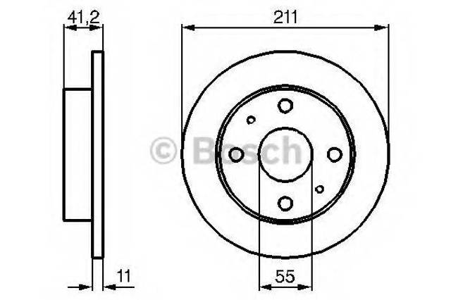 Передний тормозной диск 0986479119 BOSCH