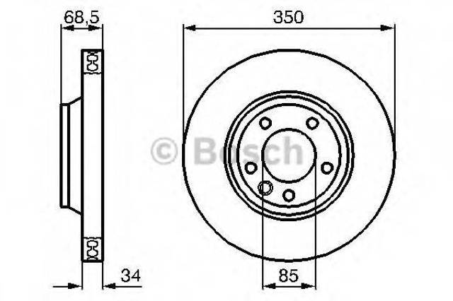 Передний тормозной диск 0986479249 BOSCH