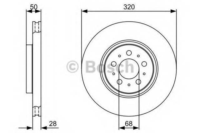 Тормоз дисковый передний 0986479321 BOSCH