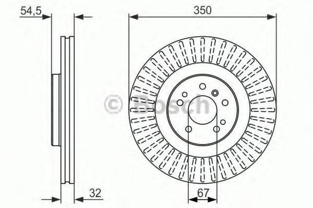 Тормоз дисковый передний 0986479329 BOSCH