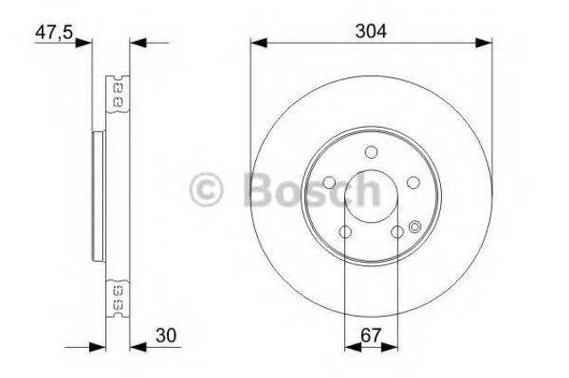 Диск тормозной передний 0986479333 BOSCH