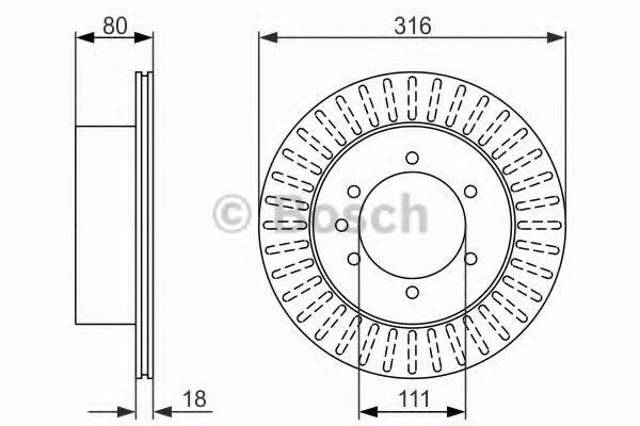 Задний дисковый тормоз 0986479385 BOSCH