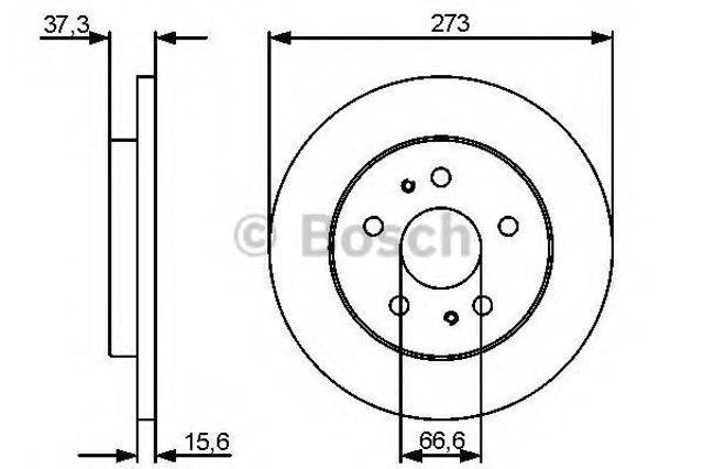 Передний тормозной диск 0986479432 BOSCH