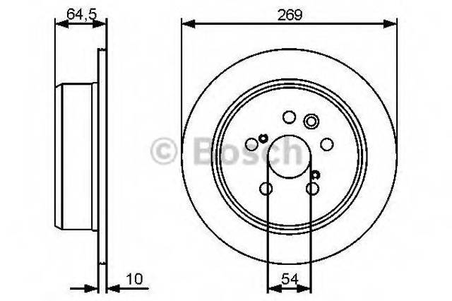 Диск тормозной задний 0986479483 BOSCH